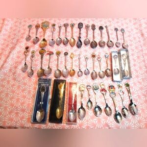 Collectible Souvenir Spoons Set 38 In Total